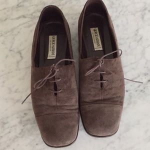 Giorgio Armani suede lace up oxfords